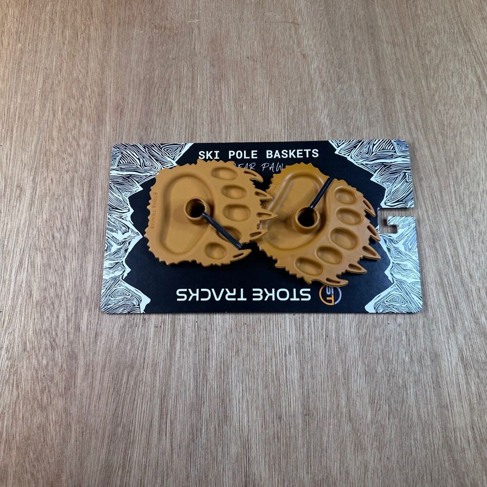 Stoke Tracks Bear Paw Ski Pole Baskets • New • Universal Fit • Winter Snow Gear